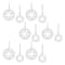 White Wood Snowflake Cut-Out Ornament (Set of 12)